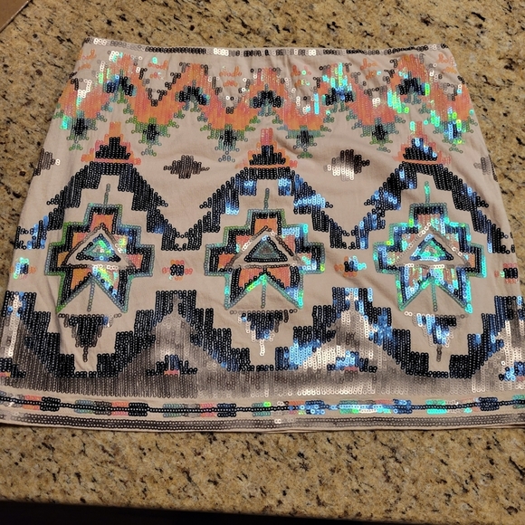 Express Dresses & Skirts - 𝅺Express stretchy sequins skirt small T-1, 4